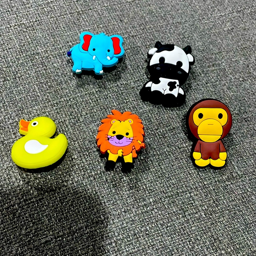 Croc Charm clogs Animals Duck Lion Cow Monkey & Elephant